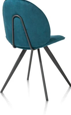 Sale XOOON AIKO eetkamerstoel - rough off black - stof Karese - teal