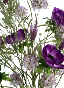 Sale XOOON Anemone Spray H75cm kunstbloem in de kleur Paars - COCOmaison