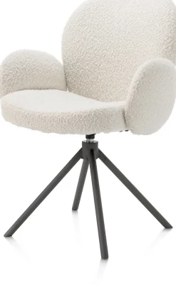 Clearance XOOON Armstoel Jaxon (draaibaar) in de kleur Ivoor -