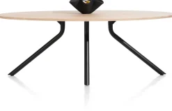 Hot XOOON Arvada ellipsvormige eiken eettafel met metalen poot 250x110cm