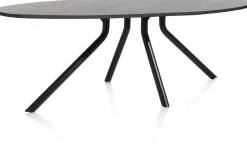 Clearance XOOON Arvada ellipsvormige eiken eettafel met metalen poot 250x110cm