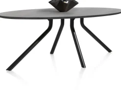 Outlet XOOON Arvada ellipsvormige eiken eettafel met metalen poot 220x110cm