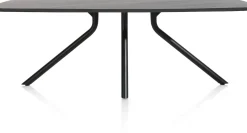 XOOON Arvada ovale eiken eettafel met zwart metalen poot 190x100cm