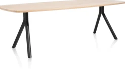 Sale XOOON Arvada ovale eiken eettafel met zwart metalen poten 250x110cm