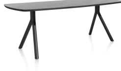 Best XOOON Arvada ovale eiken eettafel met zwart metalen poten 190x100cm