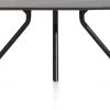 Online XOOON Arvada ovale eiken eettafel met zwart metalen poot 160x100cm