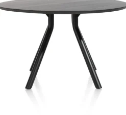Best XOOON Arvada ronde eiken eettafel met zwart metalen poot 125cm