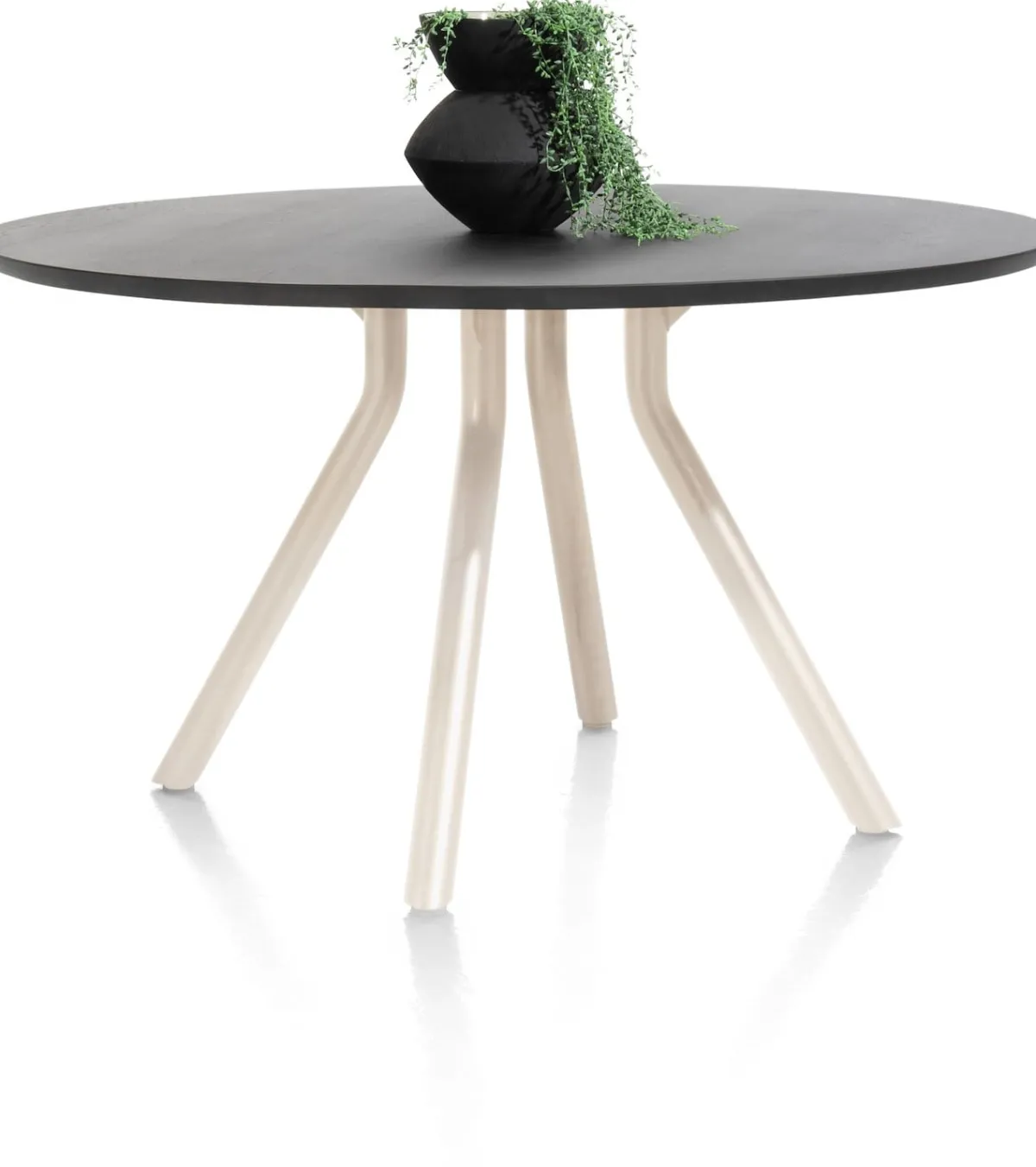Best XOOON ARVADA tafel 140 cm - rond - centrale poot Nebbia - onyx
