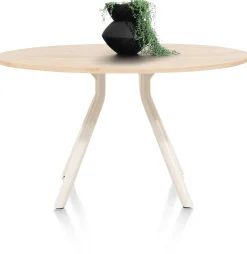 Clearance XOOON ARVADA tafel 140 cm - rond - centrale poot Nebbia |