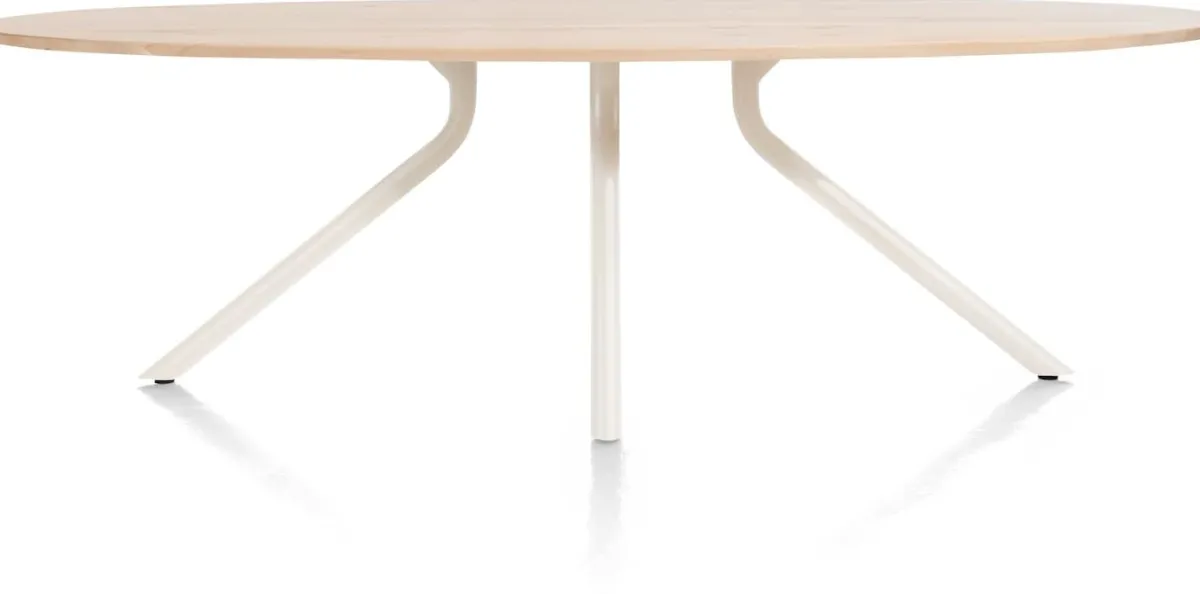Best XOOON ARVADA tafel 250 x 110 cm - ellips - centrale poot Nebbia