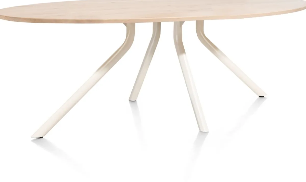 Best XOOON ARVADA tafel 250 x 110 cm - ellips - centrale poot Nebbia
