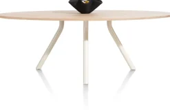 Best XOOON ARVADA tafel 250 x 110 cm - ellips - centrale poot Nebbia
