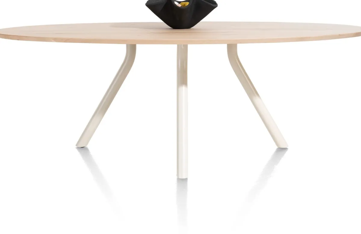 Best XOOON ARVADA tafel 250 x 110 cm - ellips - centrale poot Nebbia