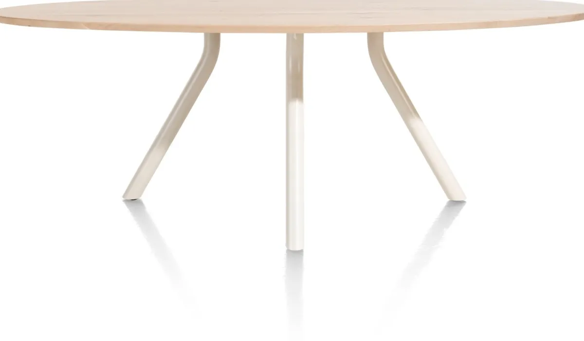 Best XOOON ARVADA tafel 250 x 110 cm - ellips - centrale poot Nebbia