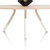 Discount XOOON ARVADA tafel 220 x 110 cm - ellips - centrale poot Nebbia