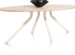 Discount XOOON ARVADA tafel 220 x 110 cm - ellips - centrale poot Nebbia