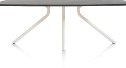 XOOON ARVADA tafel 190 x 100 cm - ovaal - centrale poot Nebbia - onyx