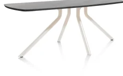 XOOON ARVADA tafel 190 x 100 cm - ovaal - centrale poot Nebbia - onyx