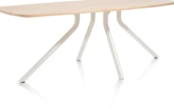 XOOON ARVADA tafel 220 x 110 cm - ovaal - centrale poot Nebbia