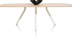 XOOON ARVADA tafel 220 x 110 cm - ovaal - centrale poot Nebbia