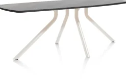 Hot XOOON ARVADA tafel 220 x 110 cm - ovaal - centrale poot Nebbia - onyx
