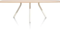 Best XOOON ARVADA tafel 250 x 110 cm - ovaal - centrale poot Nebbia