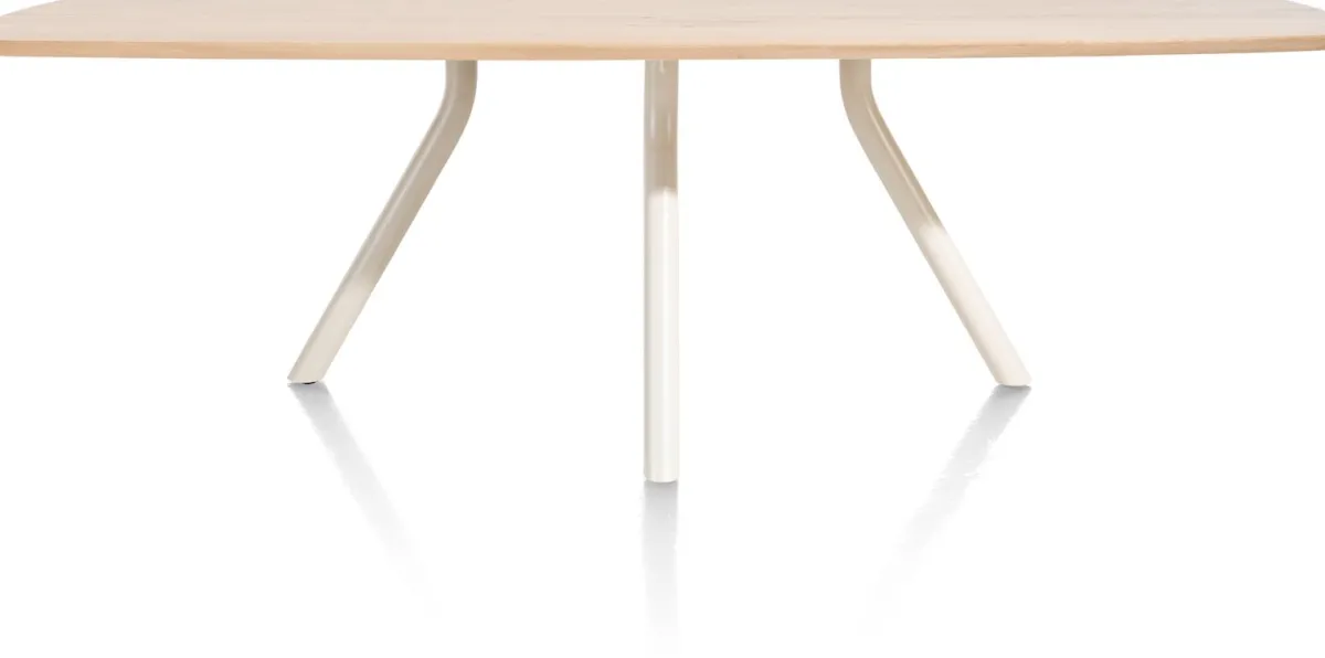 Best XOOON ARVADA tafel 250 x 110 cm - ovaal - centrale poot Nebbia