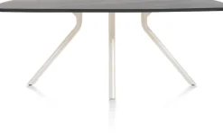 Clearance XOOON ARVADA tafel 160 x 100 cm - ovaal - centrale poot Nebbia - onyx