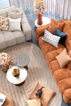 New XOOON BeautiQ - Chic poef - rond 80 cm in de kleur Koper - COCOmaison