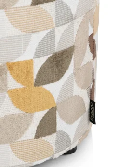 Clearance XOOON BeautiQ - Elite poef - rond 42 cm in de kleur Crème