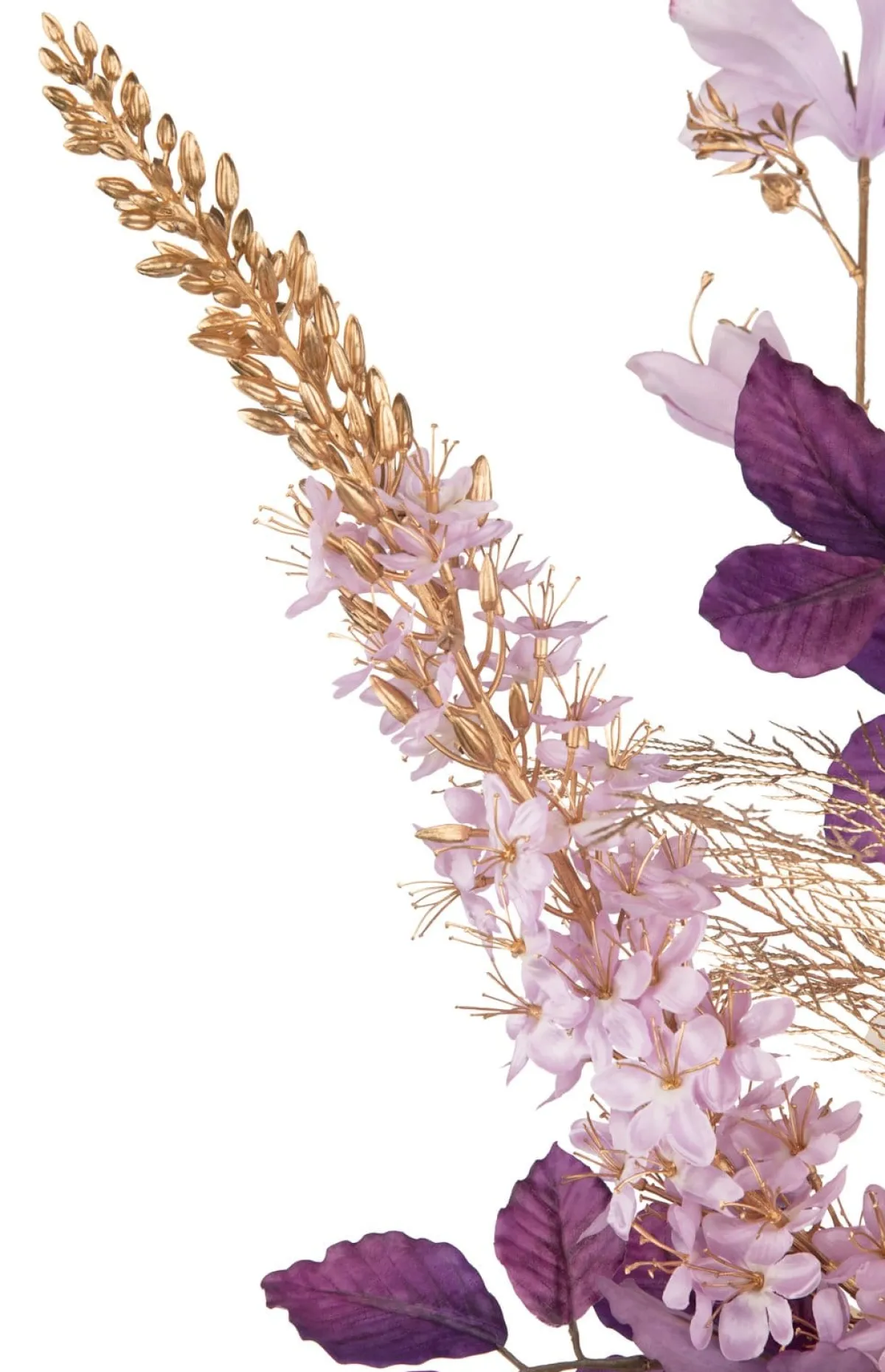 New XOOON Beech Leaves Spray H95cm kunstbloem in de kleur Paars