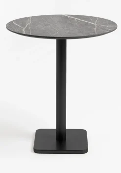 Discount XOOON Brest bartafel marble light grey (D80cm) in kleur Zwart