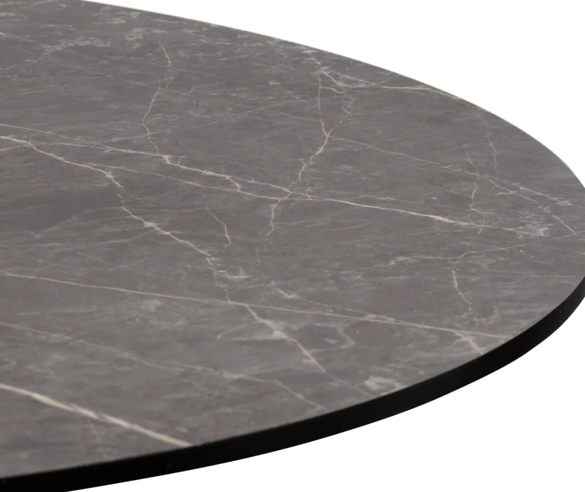 Discount XOOON Brest bartafel marble light grey (D80cm) in kleur Zwart