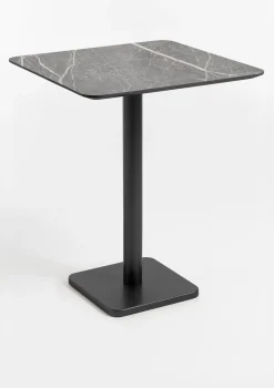 Hot XOOON Brest bartafel marble light grey (75x75cm) in kleur Zwart