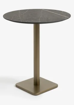 Discount XOOON Brest bartafel marble onyx (D80cm) in kleur Goud van COCOmaison