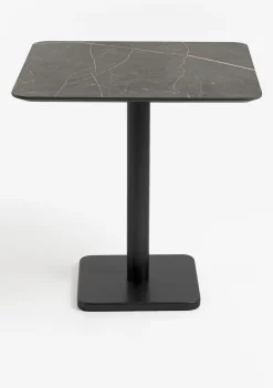 Best XOOON Brest bistrotafel marble onyx (75x75cm) kleur Zwart