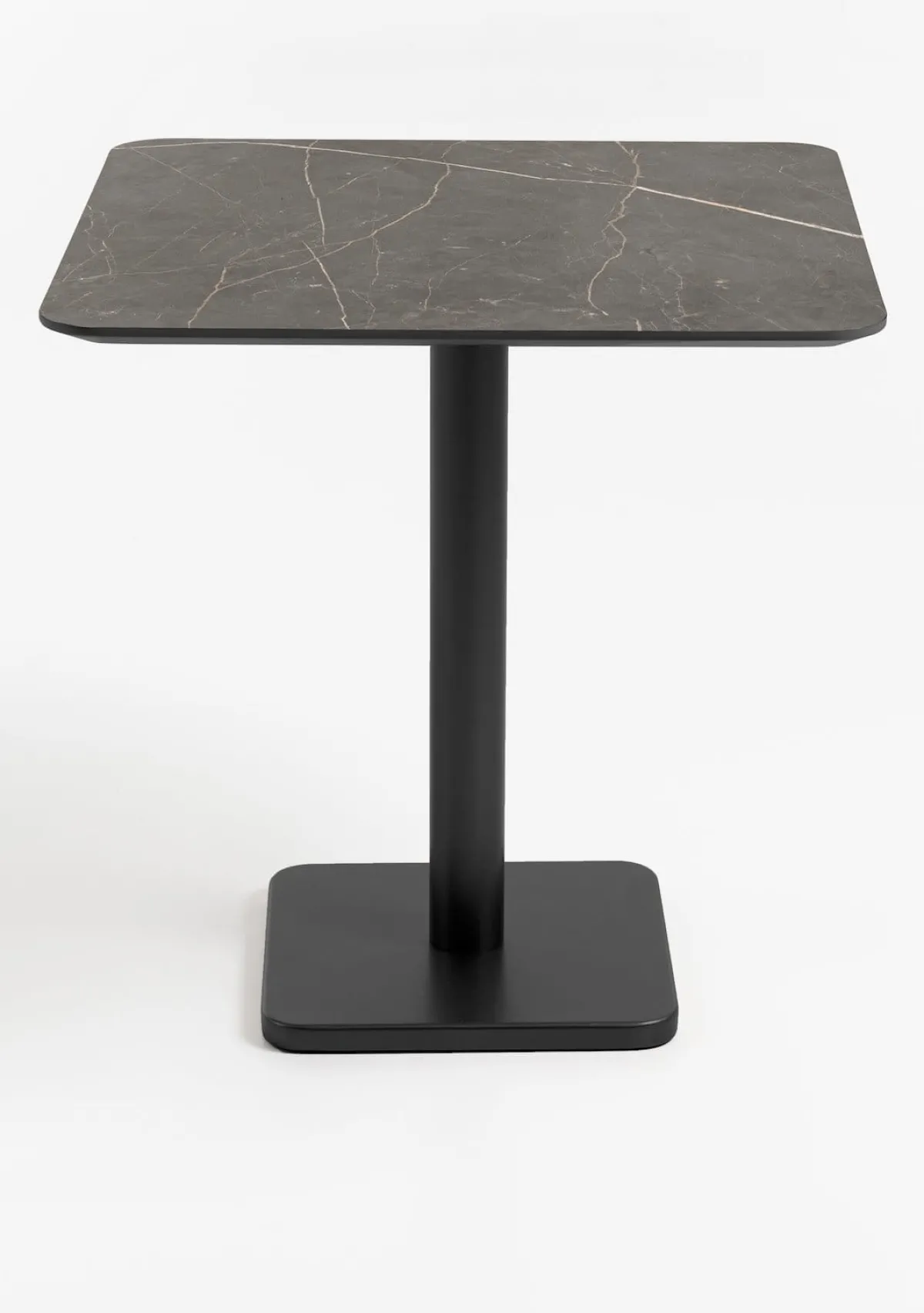 Best XOOON Brest bistrotafel marble onyx (75x75cm) kleur Zwart