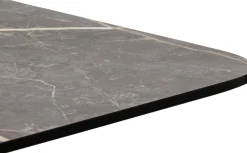 Sale XOOON Brest bistrotafel marble light grey (120x75cm) kleur Goud