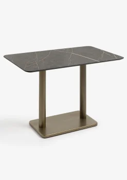 Discount XOOON Brest bistrotafel marble onyx (120x75cm) kleur Goud