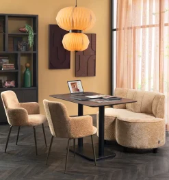 XOOON Brest bistrotafel stone rust (120x75cm) kleur Zwart