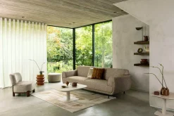 Hot XOOON Brianto, salontafel 90 x 90 cm - keramiek blad Travertin