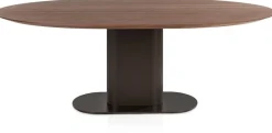 Sale XOOON Brianza, eetkamertafel 210 x 100 cm - walnoot fineer - Steel Brown