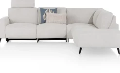 Best XOOON Carini, hoekbank 2,5 zits arm links electrisch + ottomane rechts - Vada Ivory