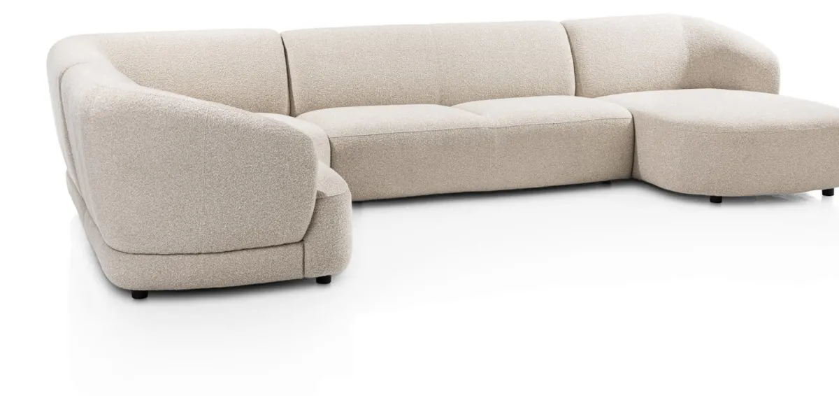 Clearance XOOON Cervo, 1 zits arm links - hoek big - 2,5 zits zonder armen - longchair gebogen rechts