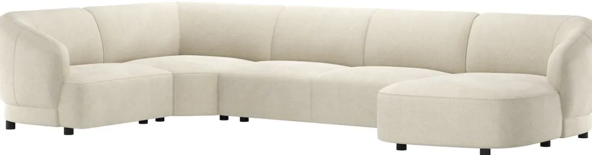 Clearance XOOON Cervo, 1 zits arm links - hoek big - 2,5 zits zonder armen - longchair gebogen rechts