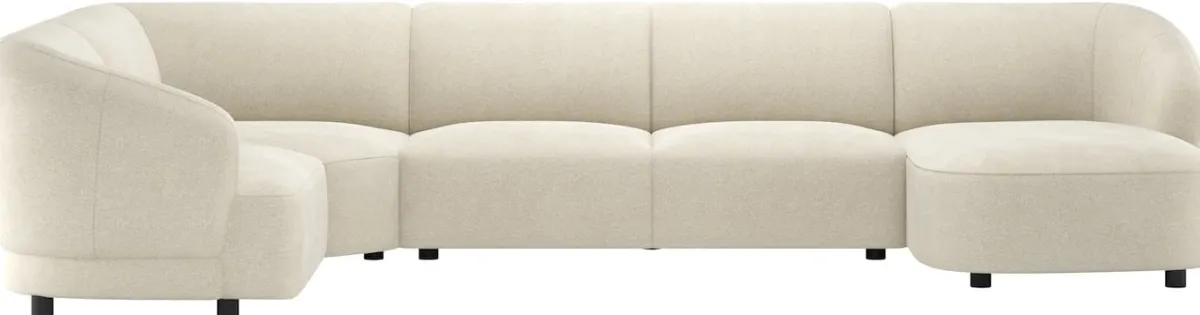 Clearance XOOON Cervo, 1 zits arm links - hoek big - 2,5 zits zonder armen - longchair gebogen rechts