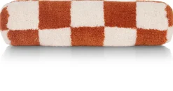Discount XOOON Check bolster kussen 15x50cm in kleur Koper shop je bij COCOmaison
