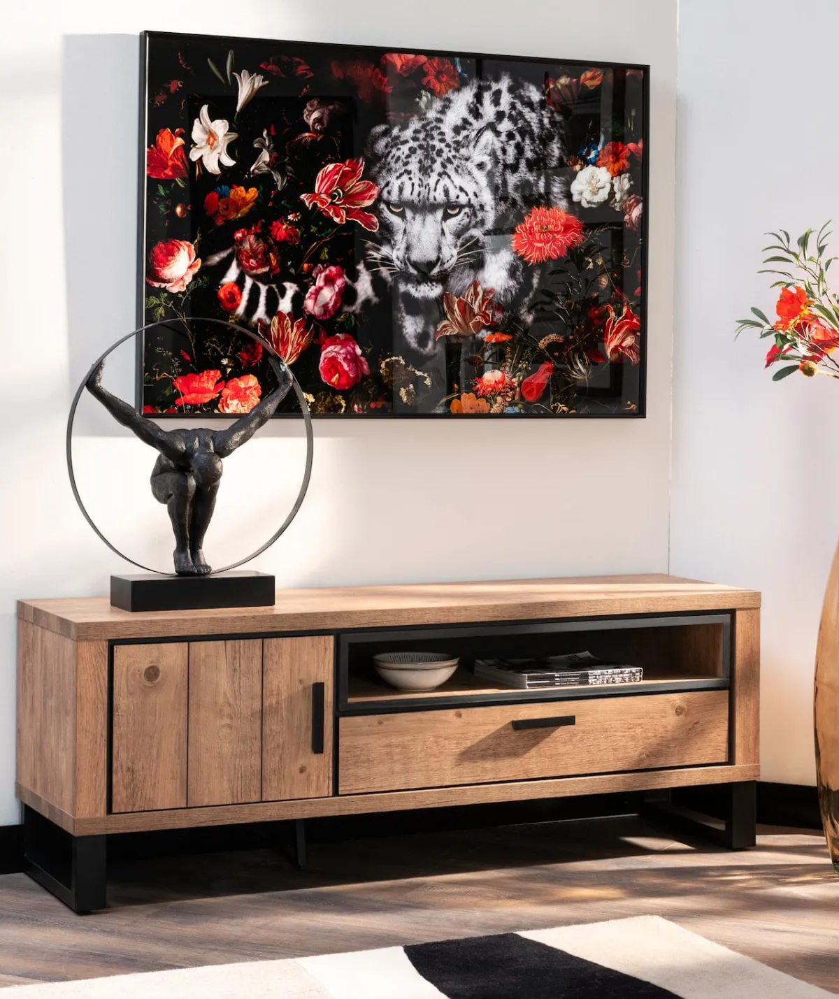 Sale XOOON Circle Man beeld H58cm in de kleur Zwart - COCOmaison