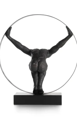 Sale XOOON Circle Man beeld H58cm in de kleur Zwart - COCOmaison