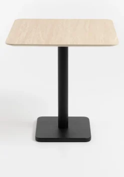 Outlet XOOON COCOmaison, Brest bistrotafel Travertine 75x75cm - zwart